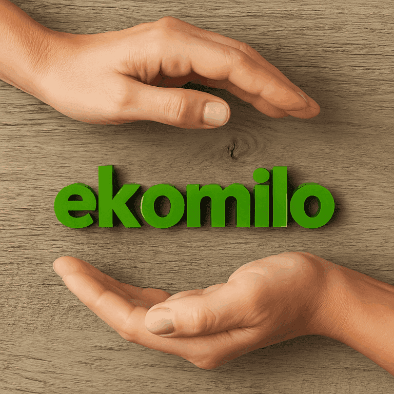 Pracownik z napisem Ekomilo w sprzątaniu biurowców Warszawa