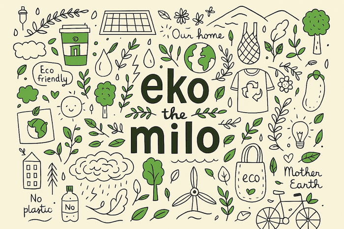 Sprzątanie biur Śródmieście Warszawa – Wizerunek eko z logo Ekomilo symbolizujący zdrowe sprzątanie i usługi